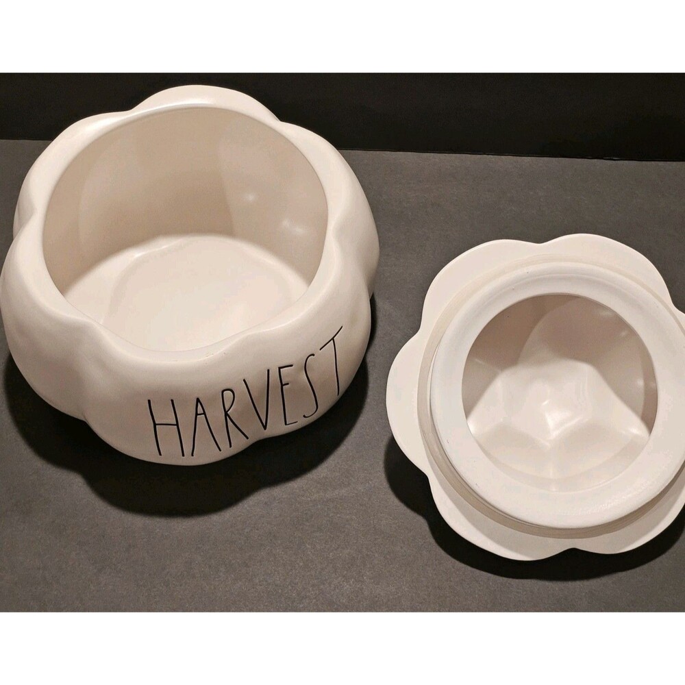 RARE Rae Dunn HARVEST Pumpkin Canister w/ Lid - Artisan Collection Magenta - EUC - Picture 9 of 12